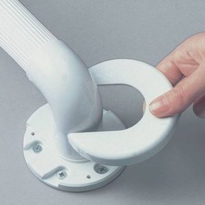 Plaques circulaires et cache-vis de la barre de maintien plastique