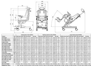Chaise Seahorse PLUS dimensions