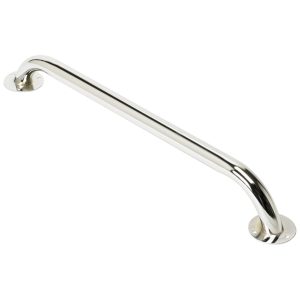 Barre d’appui murale en acier chromé lisse de 90 cm