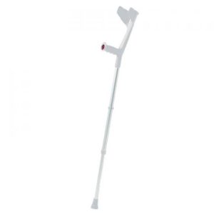 Paire de cannes anglaises grande taille en aluminium anodisé