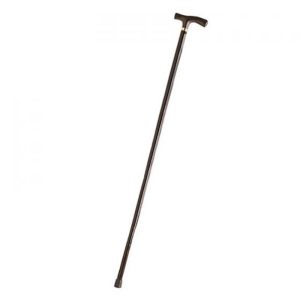 Canne en bois à poignée en T 97.5cm en châtaignier verni