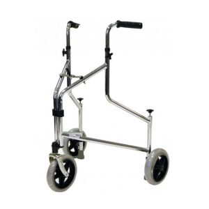 Rollator 3 roues GRIS pliable avec système de frein à pression