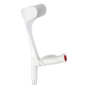 Canne anglaise anatomique souple grise, réglable en hauteur