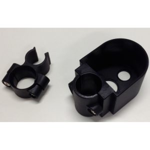 Porte canne pour rollator avec fixation Ã  vis, clip supÃ©rieur et support dâ€™embout