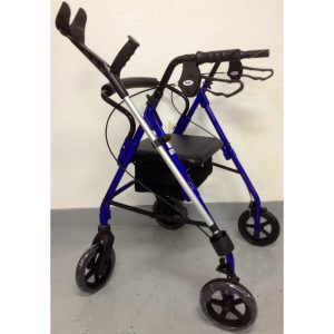 Porte canne pour rollator avec fixation