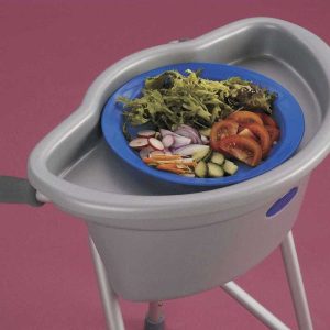 Caddie Buckingham fixé sur un cadre de marche avec plateau