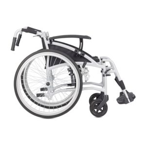 Fauteuil roulant ultra léger Vida avec accoudoirs réglables et design compact avec poignées rabaissées