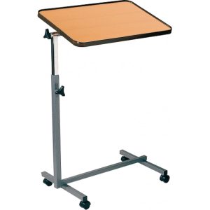 Table de lit à roulettes avec plateau réglable en hauteur et inclinaison