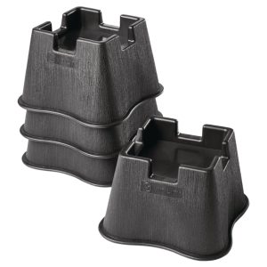 Releveur de meuble carré kit 4 pièces glissé sous pied de lit pour stabilité