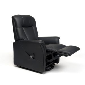 Fauteuil ONTARIO 2 moteurs en mode allongé avec relève-jambes déployé