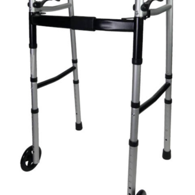 Cadre de marche pliant 2 roues 5'' réglable en largeur